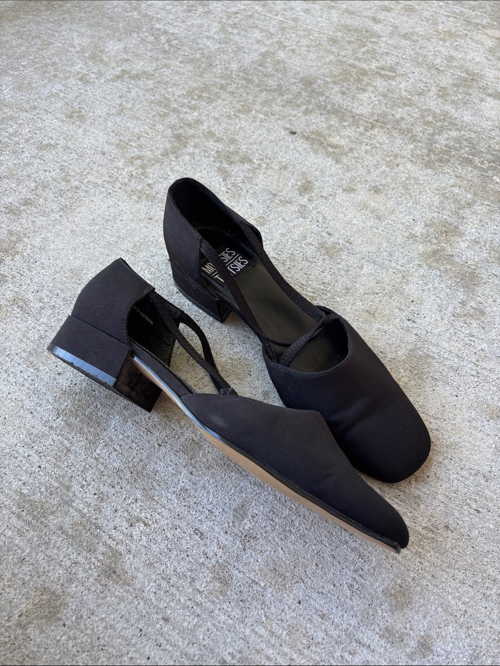 Mootsies Tootsies Vintage Black Slingback Low Block Heel Pumps - Picture 2 of 11